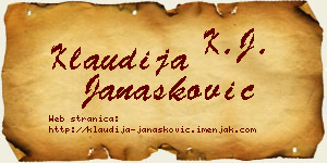 Klaudija Janašković vizit kartica